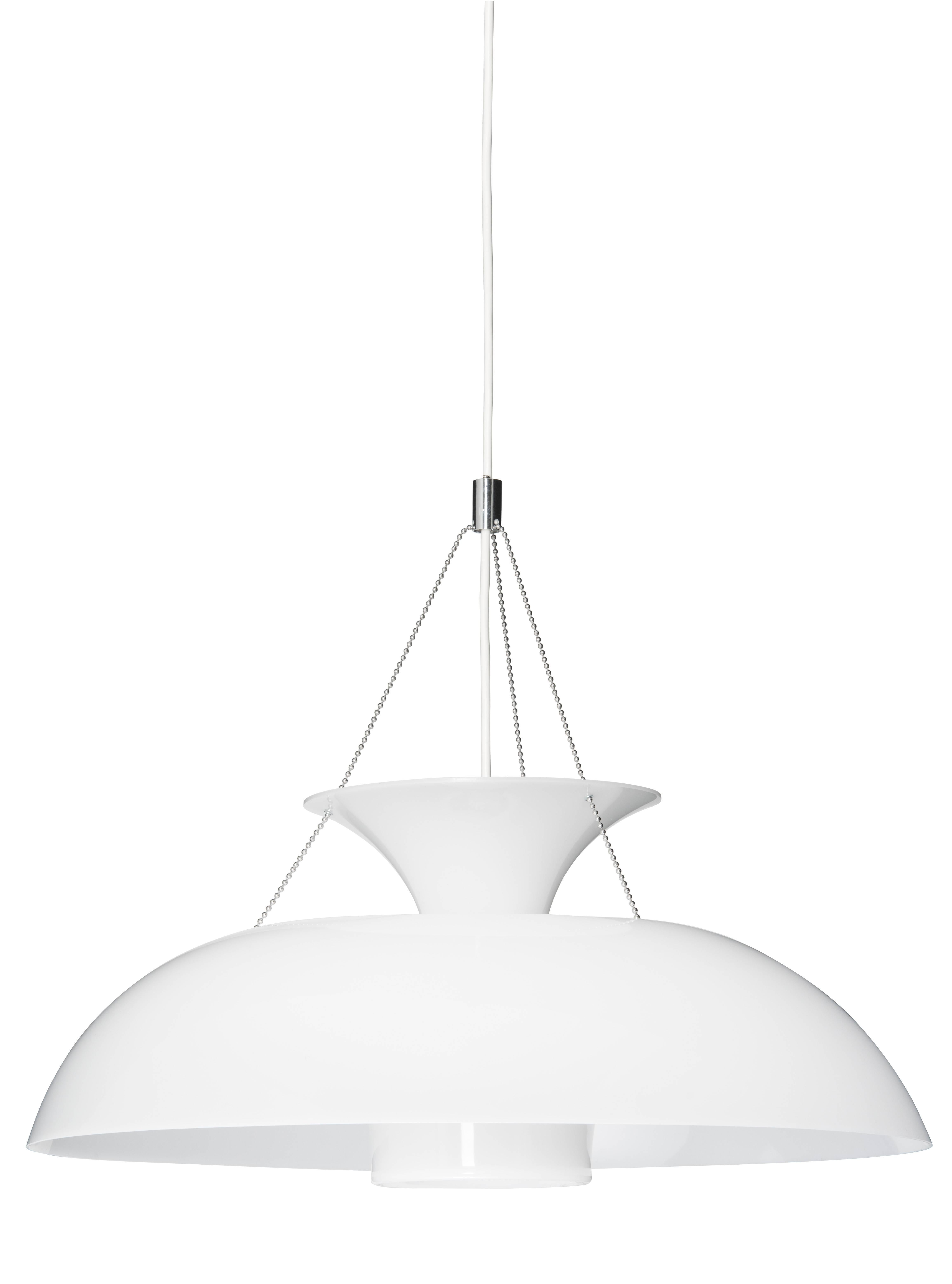 Yrjö Harsia 'Taifuuni' Pendant for Innolux Oy, Finland. Designed in 1969, Harsia's innovative 'Taifuuni' represents this undeservedly obscure designer's most iconic work. Executed in two partially nested acrylic elements, which creates a