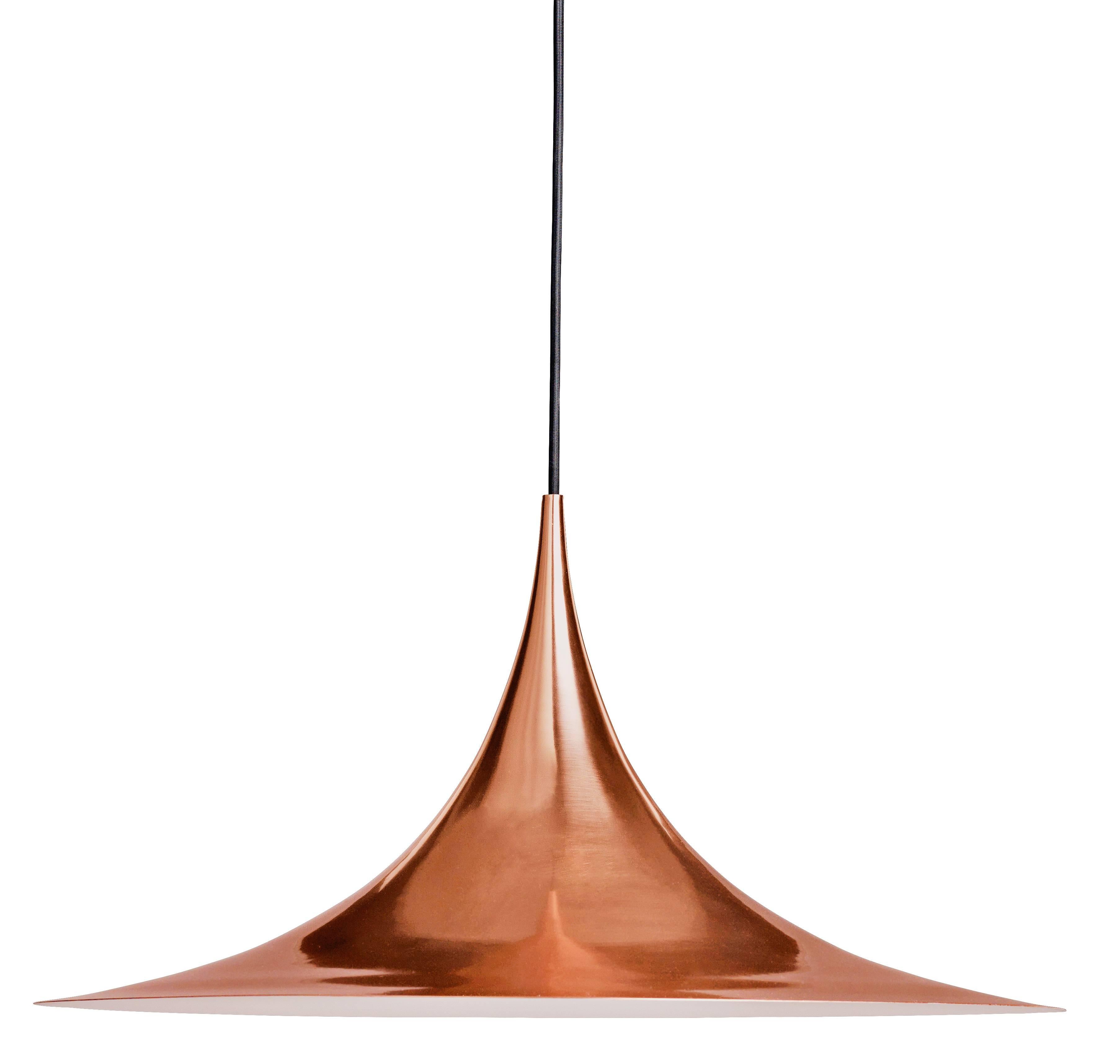 Painted Large Bonderup and Thorup 'Semi' Pendant in Black For Sale