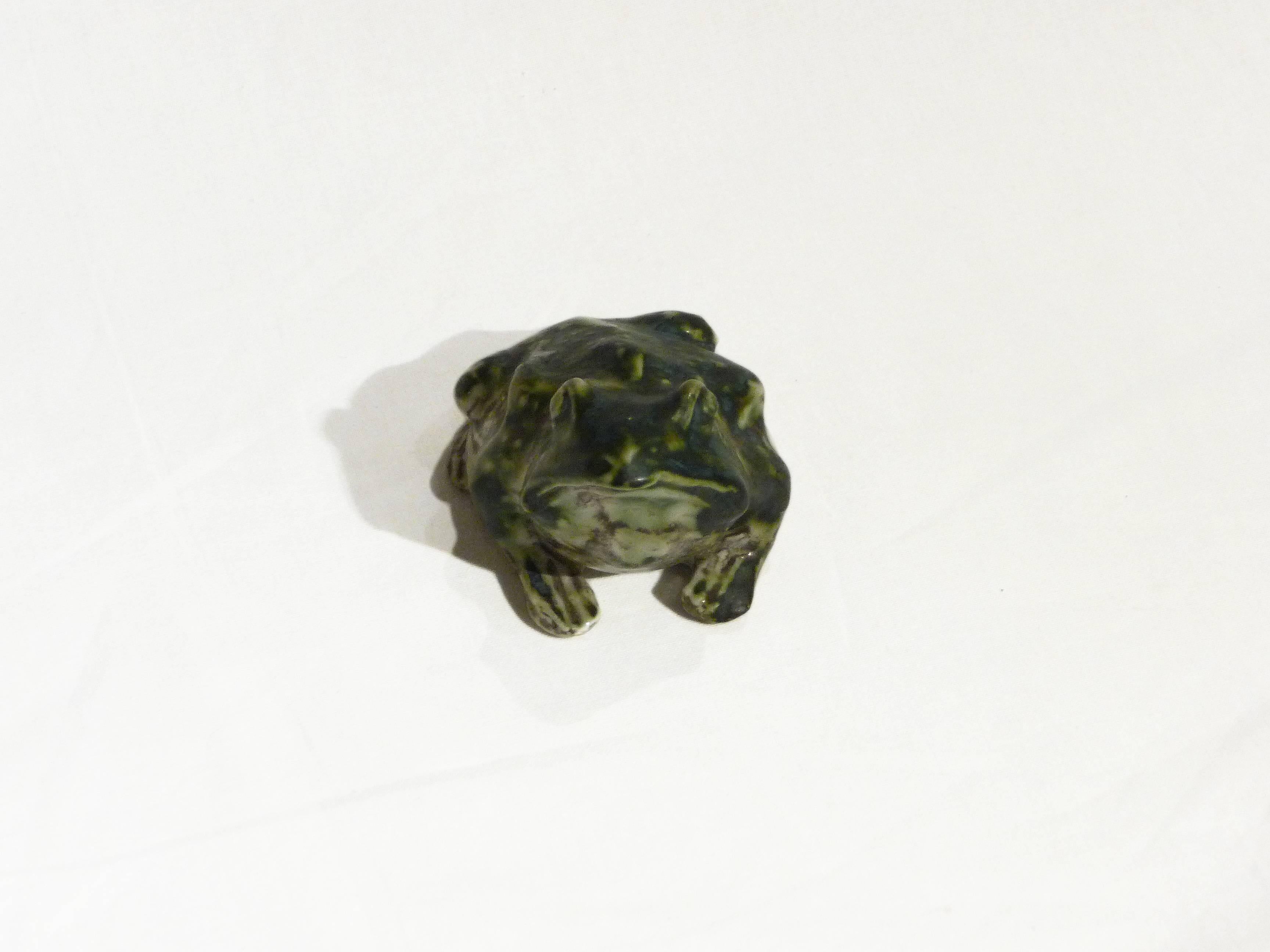 French Pierre-Adrien Dalpayrat, Sculpture Representing a Frog, Signed