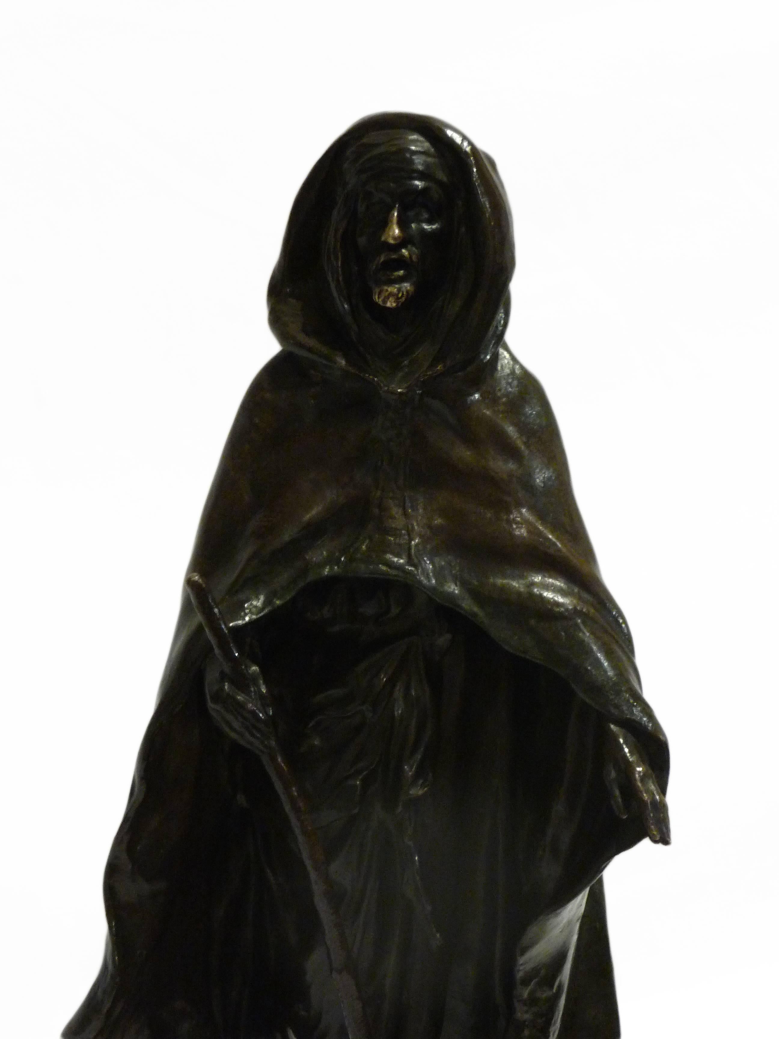 French Louis-Auguste Théodore Rivière, Bronze Sculpture, 