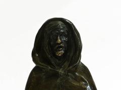 Louis-Auguste Théodore Rivière, Sculpture en bronze, "L''arabe Aveugle", Signé