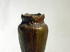 Furcy Rambaud, an Art Nouveau Bronze Vase, Signed