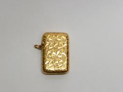 Paul Frey, a Gold Match Box Holder Decorated with Clovers