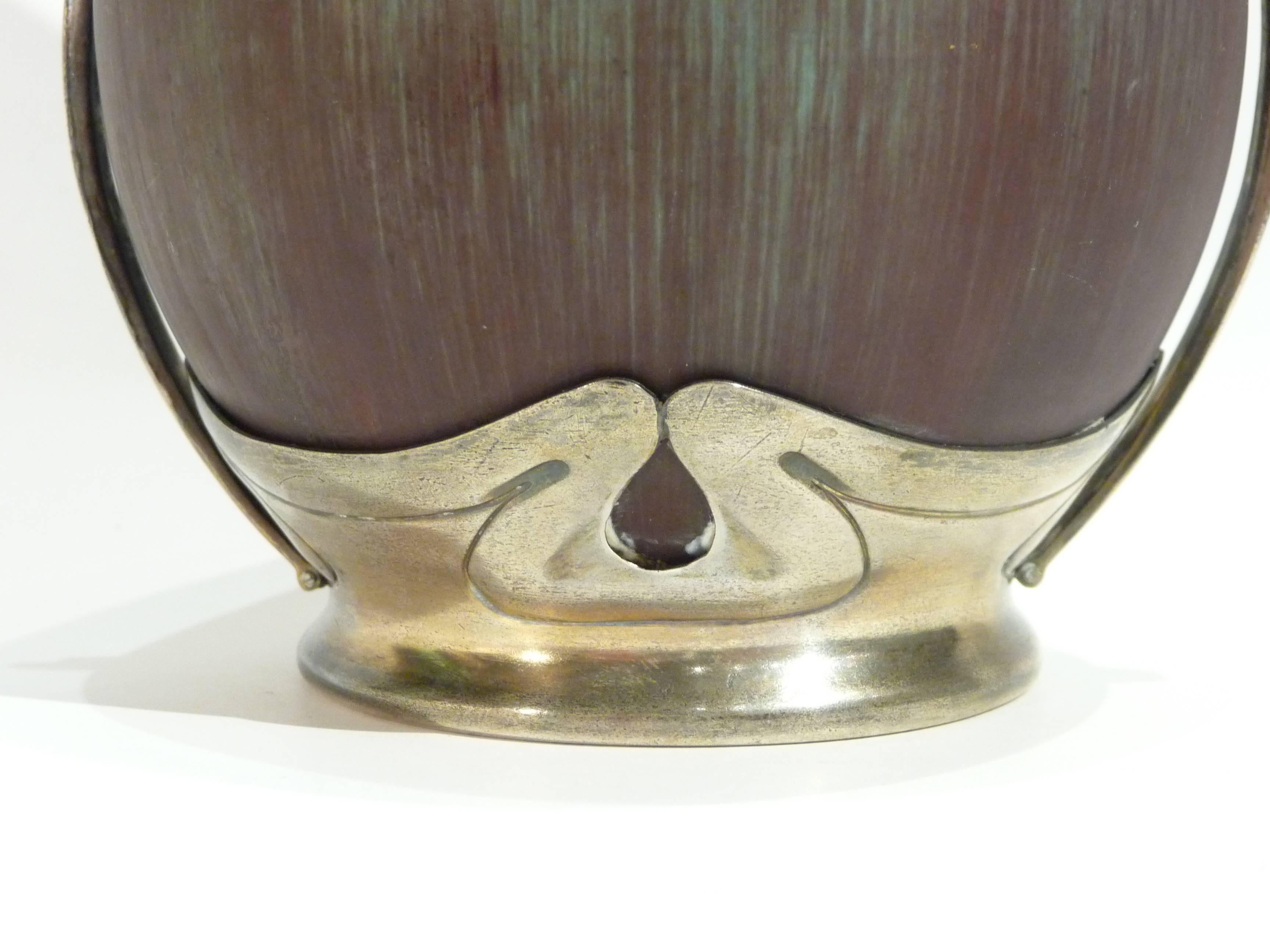 Eugene Baudin, Alphonse Debain, an Art Nouveau Stoneware Vase In Good Condition For Sale In Monte Carlo, MC