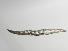 Henri-Edmond Becker, Silvered Bronze Letter-Opener Highlighted with Gold, Signed