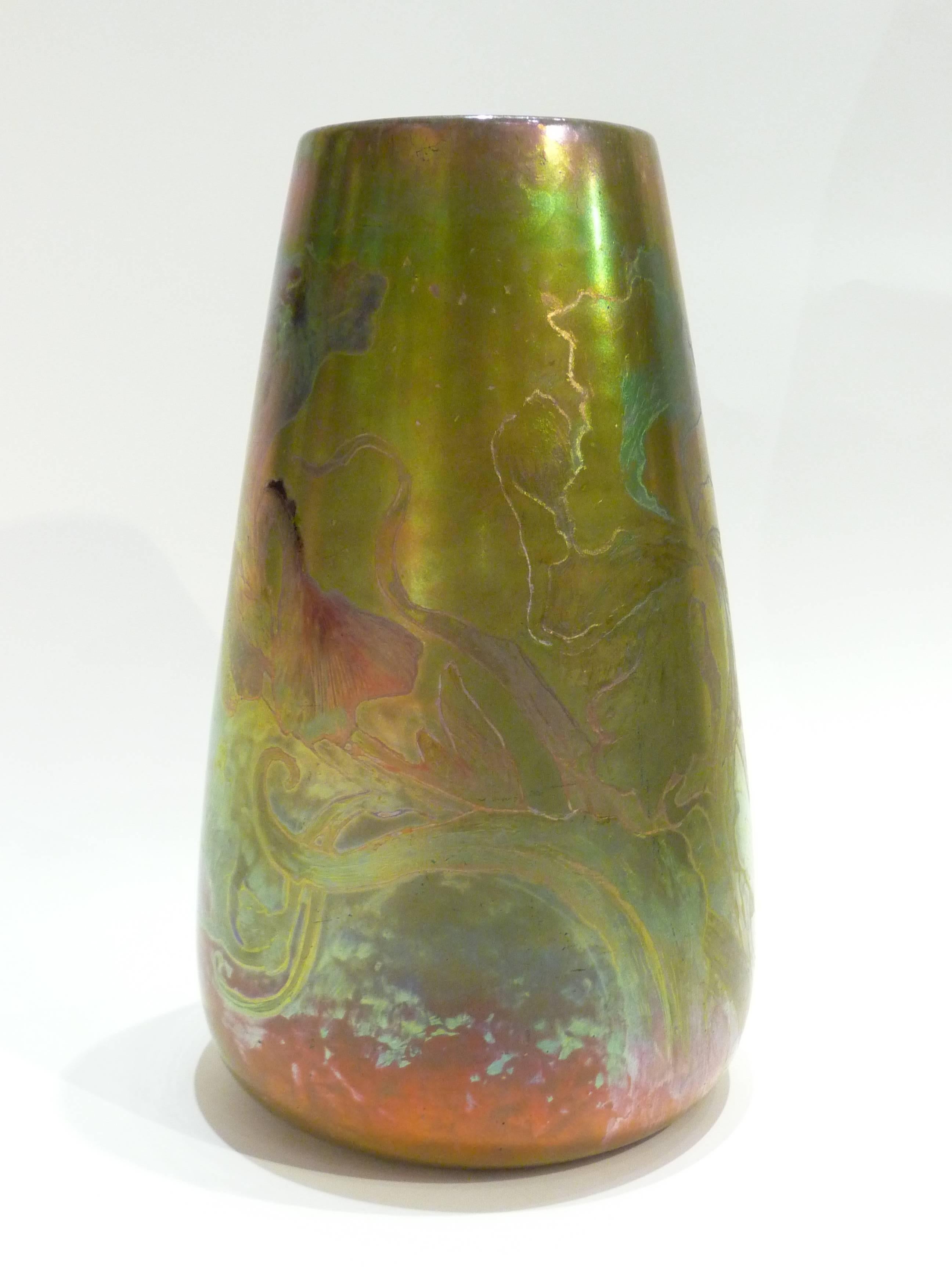Clément Massier, an Art Nouveau Earthenware Vase, Signed In Good Condition In Monte Carlo, MC