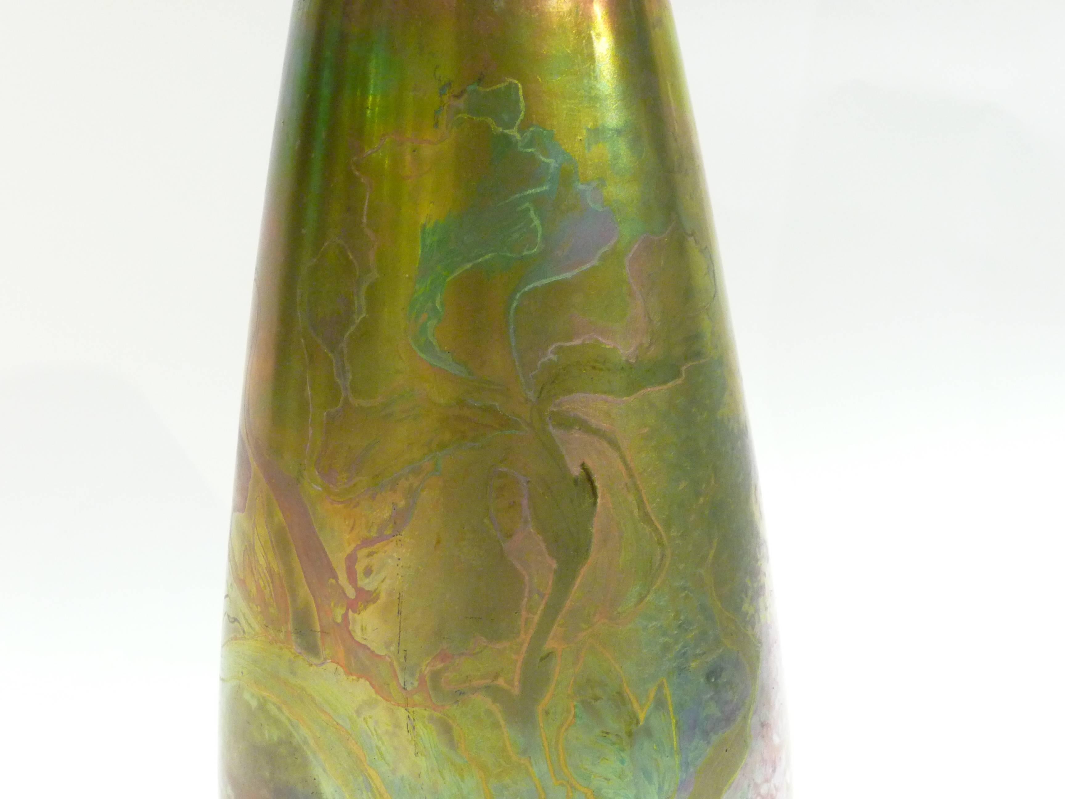 Late 19th Century Clément Massier, an Art Nouveau Earthenware Vase, Signed