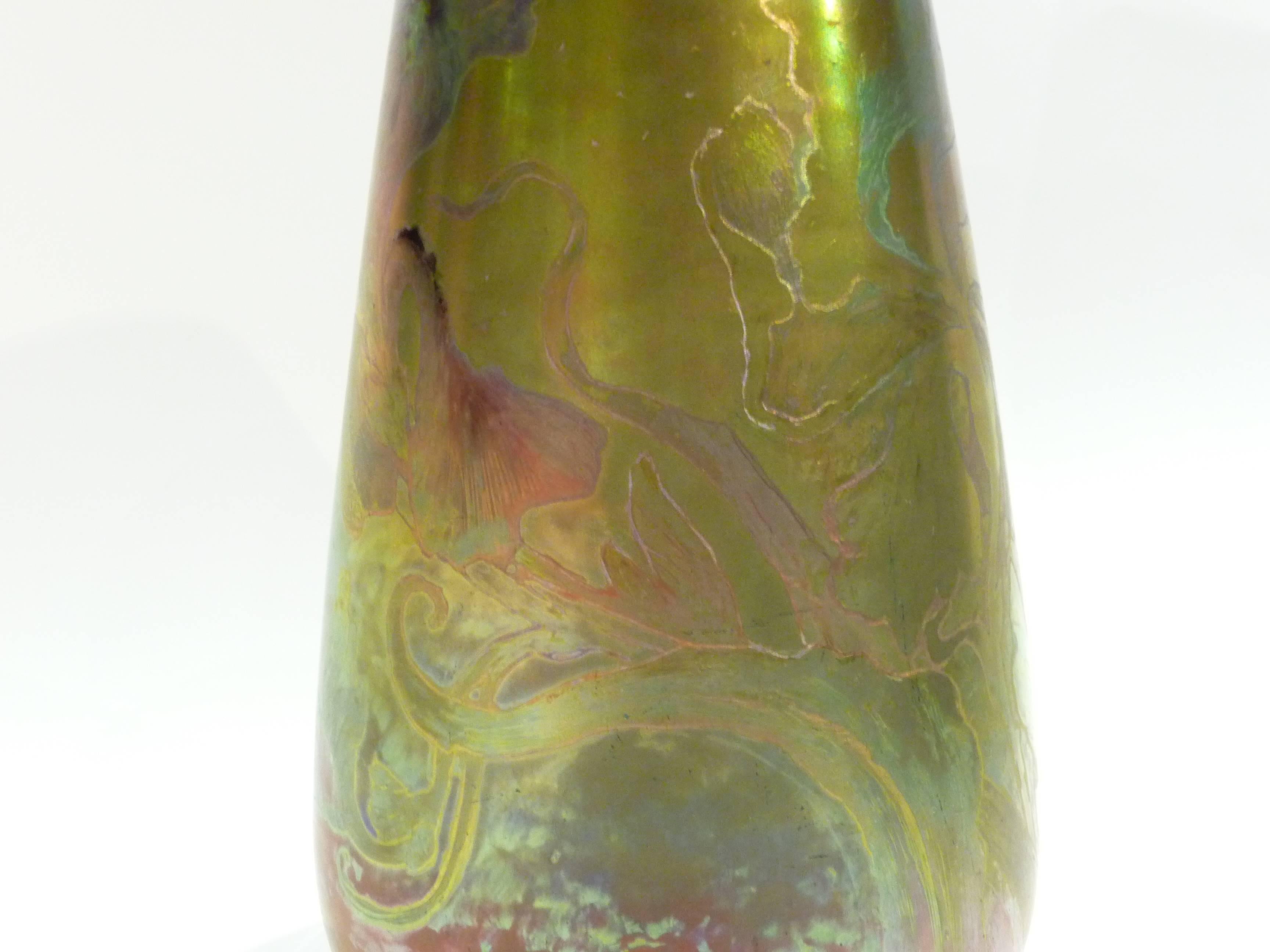 Clément Massier, an Art Nouveau Earthenware Vase, Signed 1