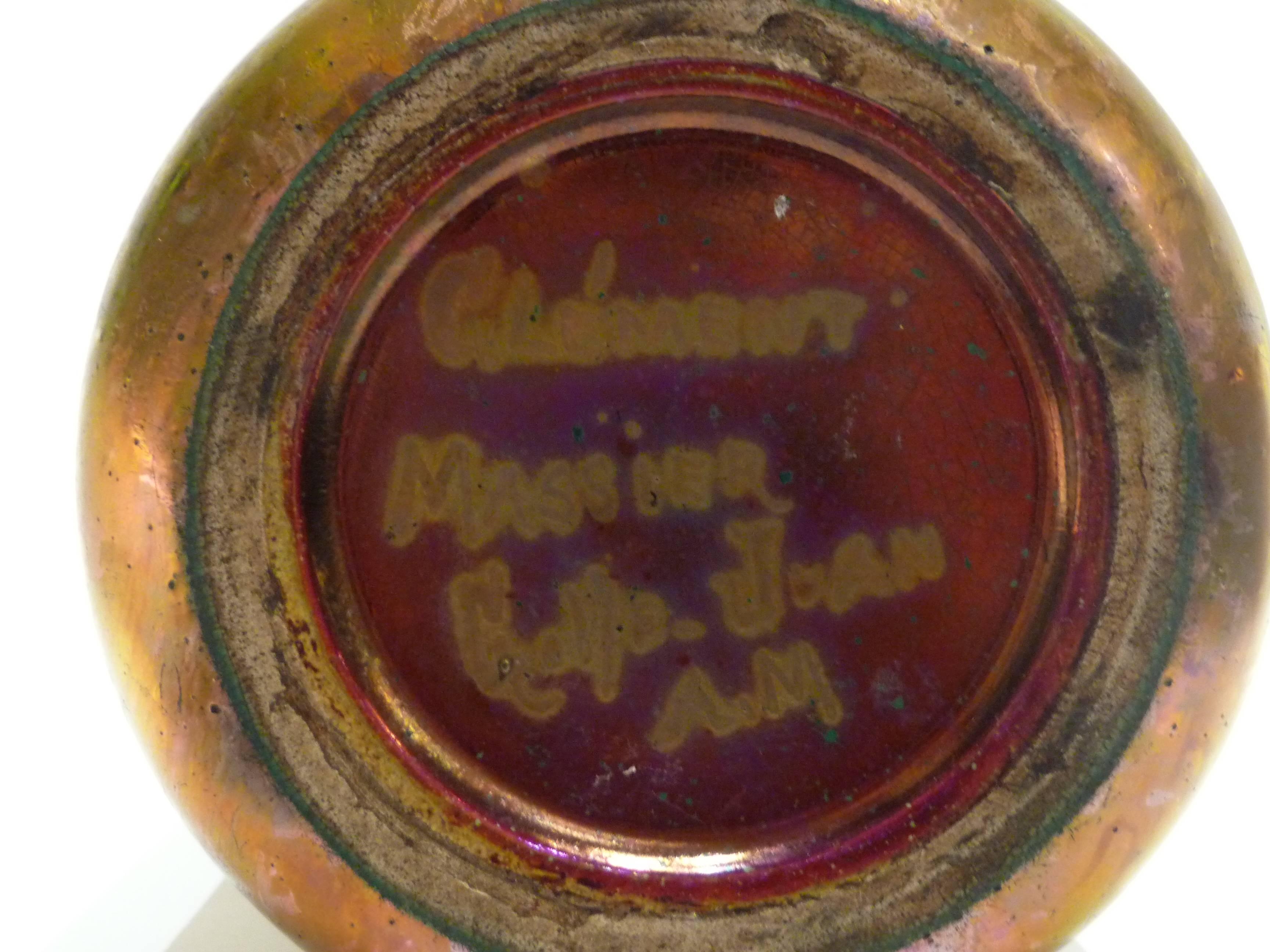 Clément Massier, an Art Nouveau Earthenware Vase, Signed 2