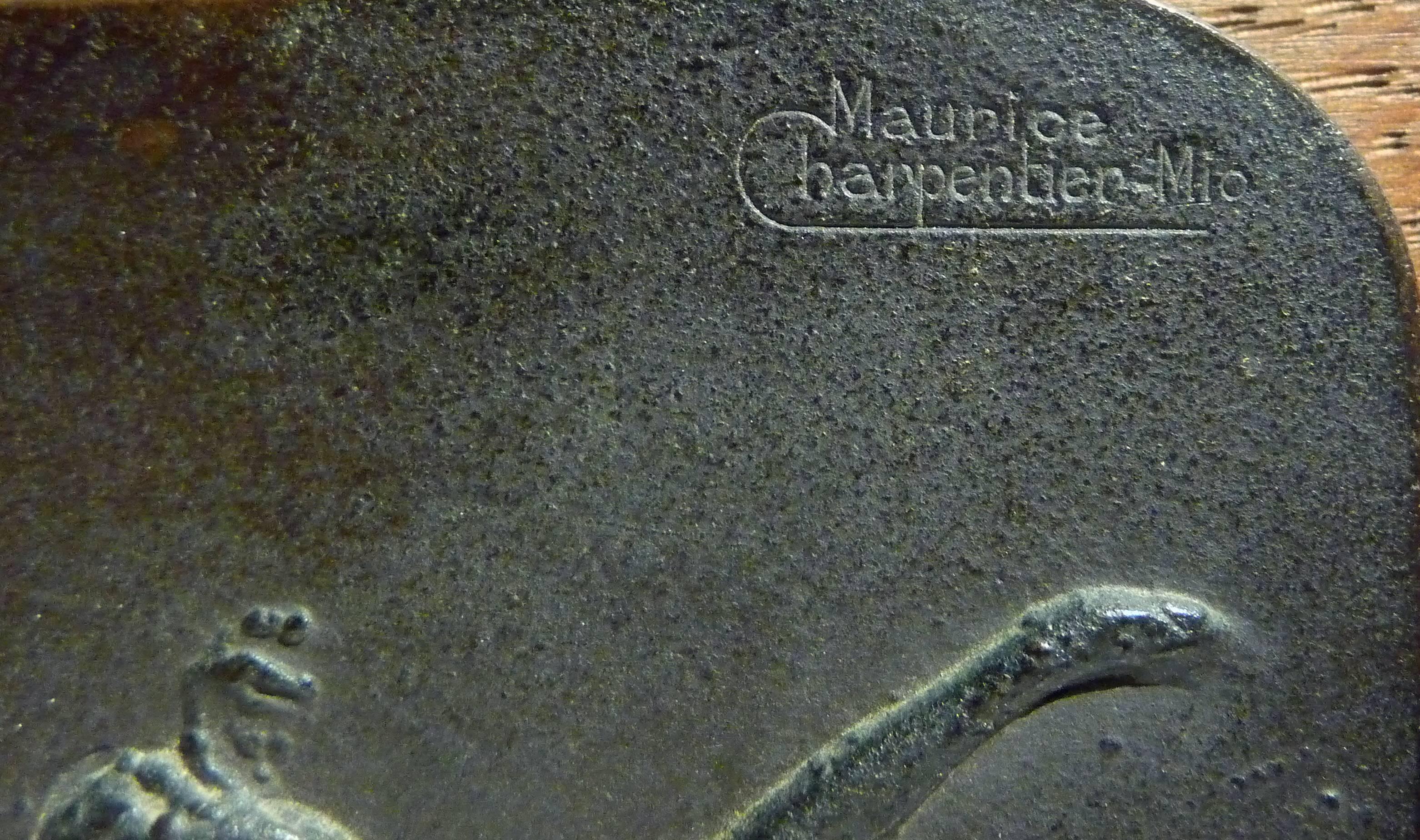 Early 20th Century Maurice Charpentier-Mio, a Bronze Bas-Relief 