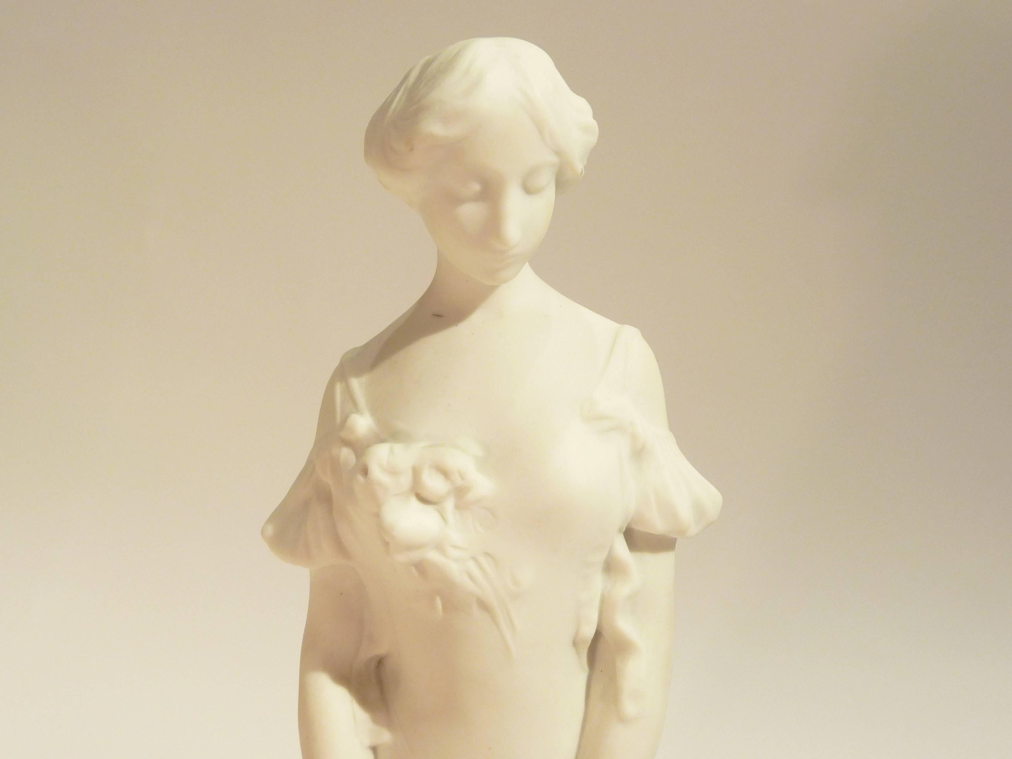 Alexandre Clerget, Manufacture Nationale de Sèvres, Biscuit, Signed In Good Condition For Sale In Monte Carlo, MC