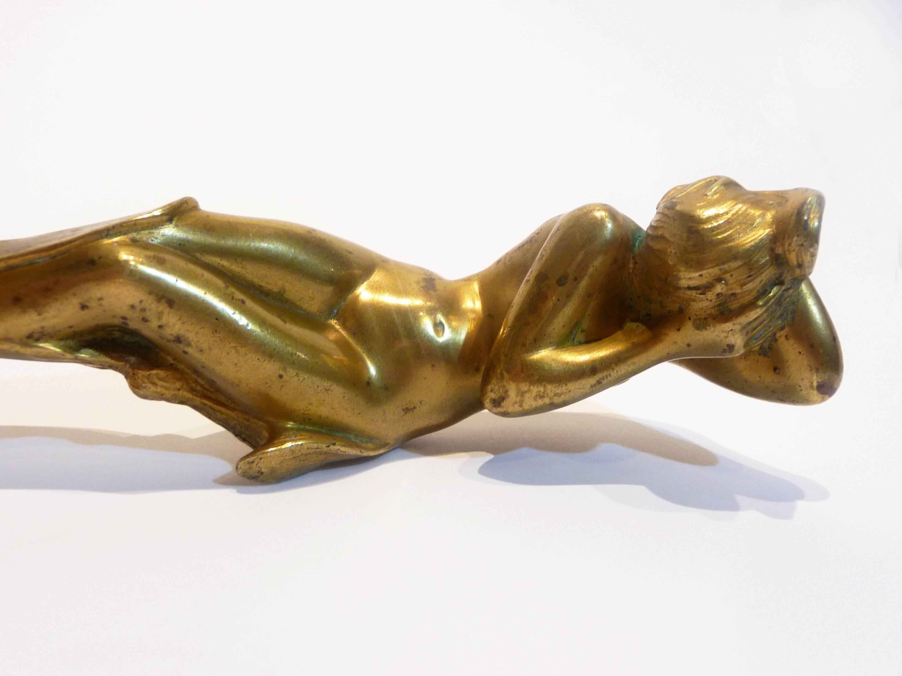 Léo Laporte-Blairsy, an Art Nouveau Gilt Bronze Letter Opener For Sale 1