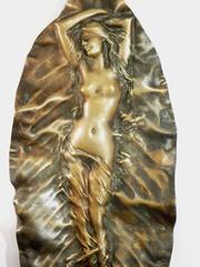 Georges Delperier, an Art Nouveau Gilt Bronze Vide-Poche, Signed