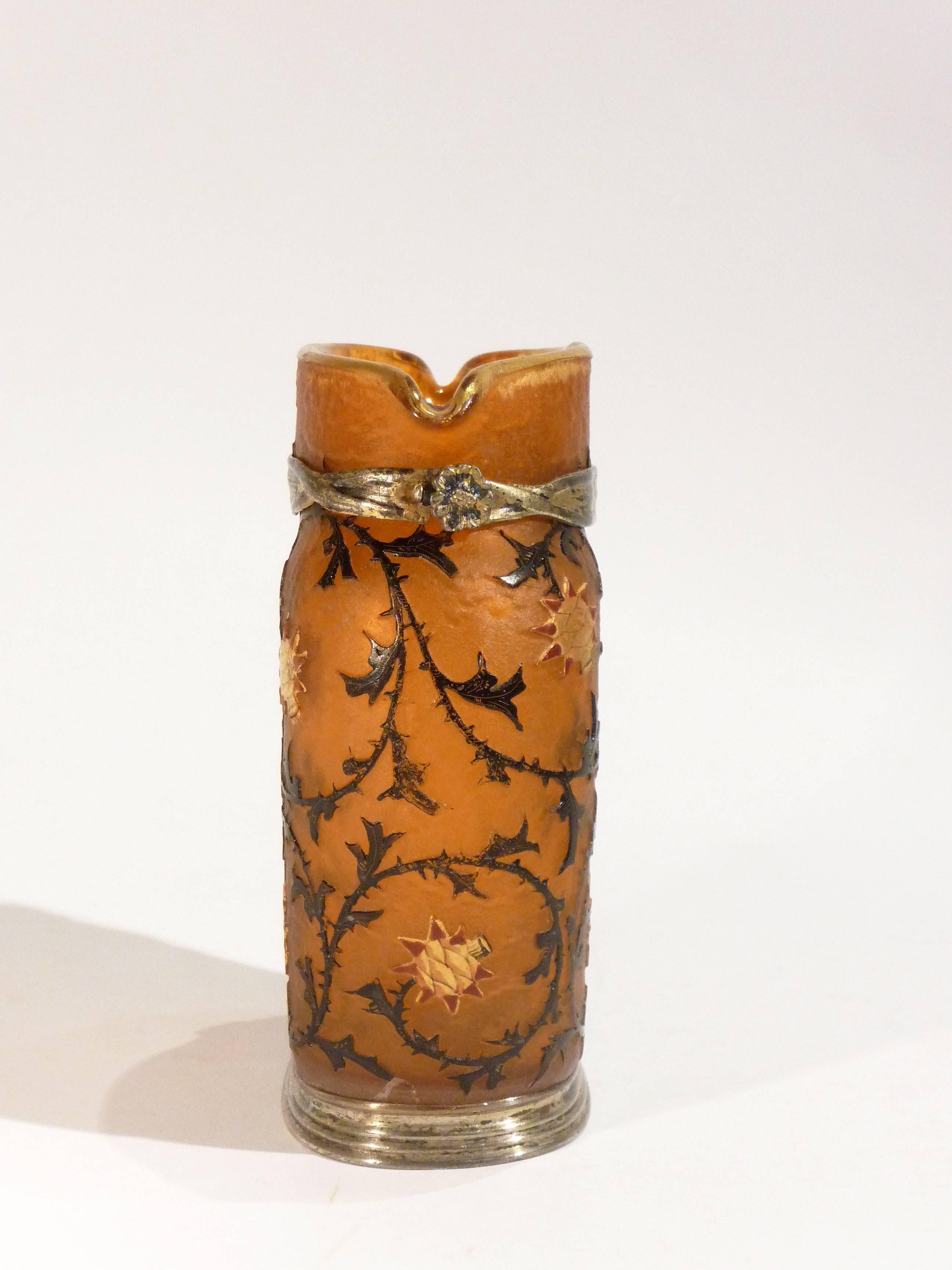 Silver Daum Nancy, an Art Nouveau Vase, 
