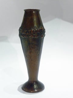 C. Bleich, an Art Nouveau Hammered Copper Vase, Signed