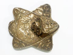E. Finck, an Art Nouveau Gilt Bronze Inkwell, Signed