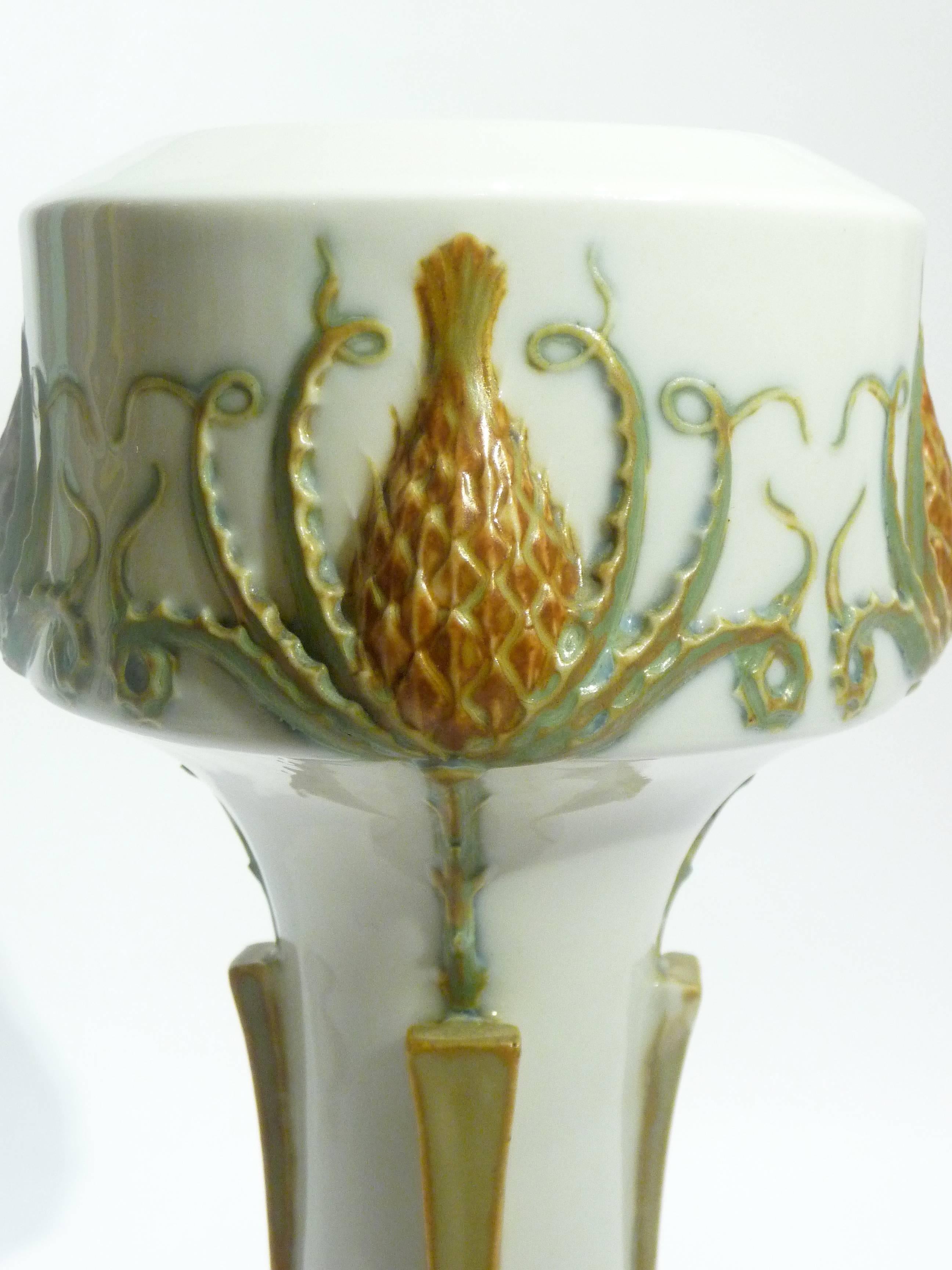 French Manufacture Nationale de Sèvres, an Art Nouveau Vase, Dated 1904 For Sale