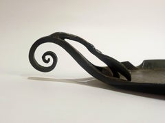 Nics Frères, an Art Nouveau Wrought and Hammered Iron Ashtray
