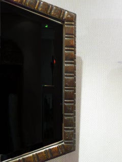 Edgar-William Brandt, an Art Deco Wrought Iron Mirror, Signed