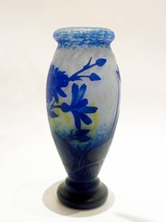 Daum Nancy, "Chicorée Des Prés", Art Nouveau Baluster Footed Vase, Signed