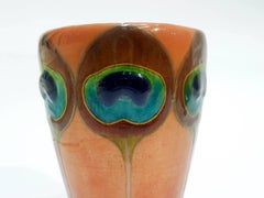 Georges Jean, Art Nouveau Polychrome Enamel Vase, Signed