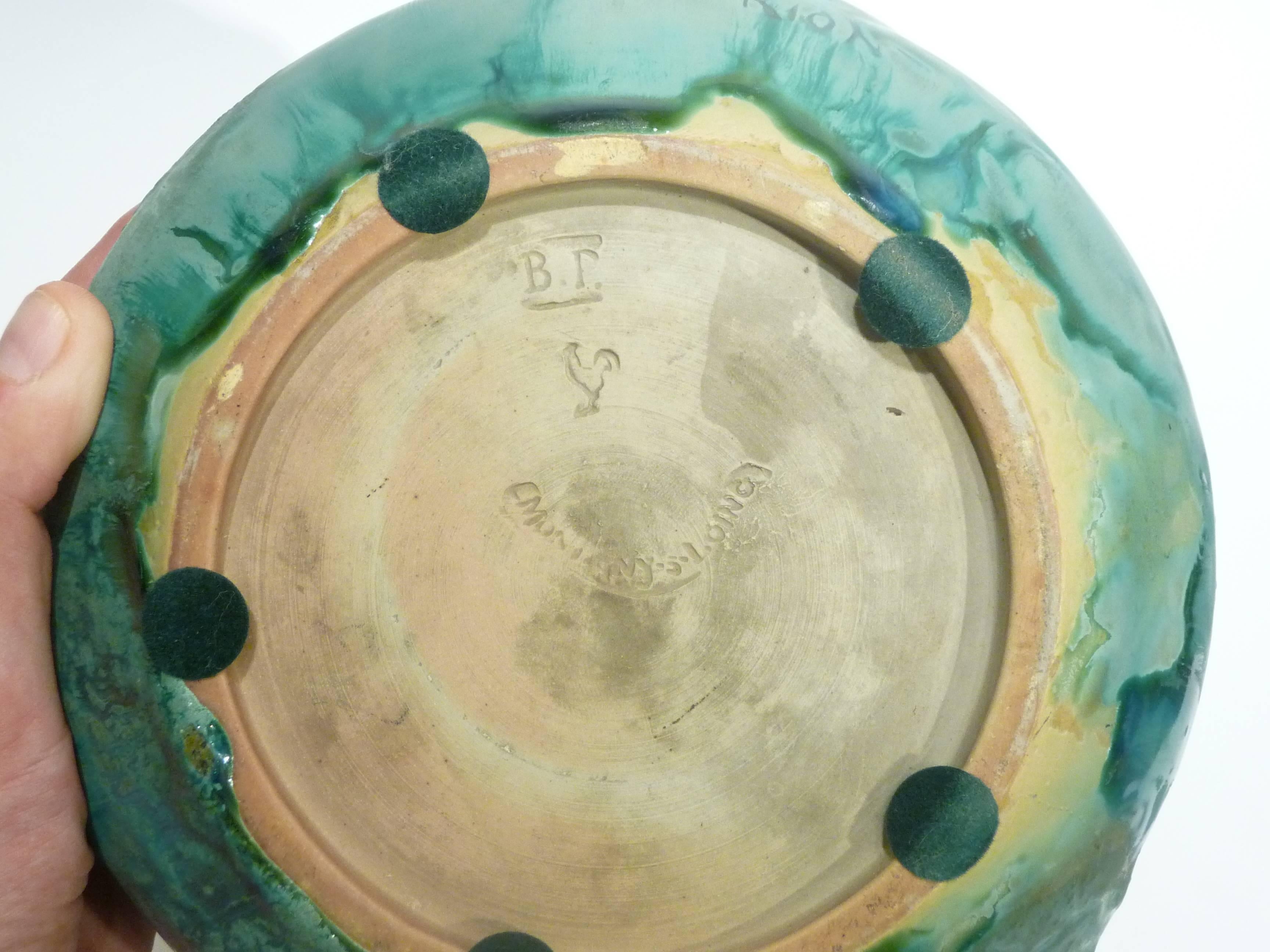 20th Century Charles Virion, an Art Nouveau Grès Vase, Signed For Sale