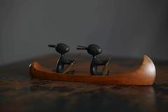 Warriors in a Canoe by Carl Hagenauer Werksstätte, Vienna, circa 1930s