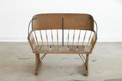 Antique Buggy or Sleigh Seat Bench with Iron Works