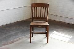 1920s Solid Oak Office Chair by W.H. Gunlocke Chair Co