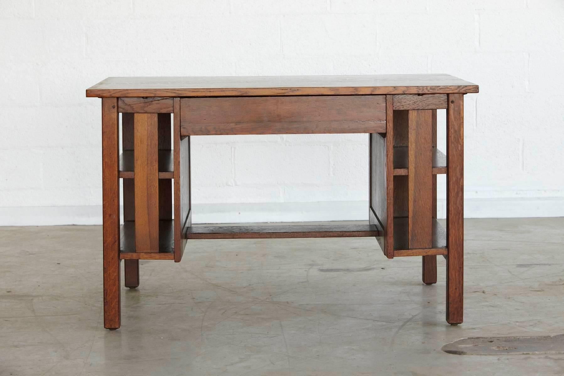 Arts and Crafts Arts & Crafts Mission Style Oak Library Table 2 from the Estate of José Ferrer
