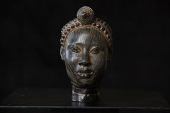 Ceramic Replica of a Head with Crown, Ancient Kingdom of Ife, Nigeria