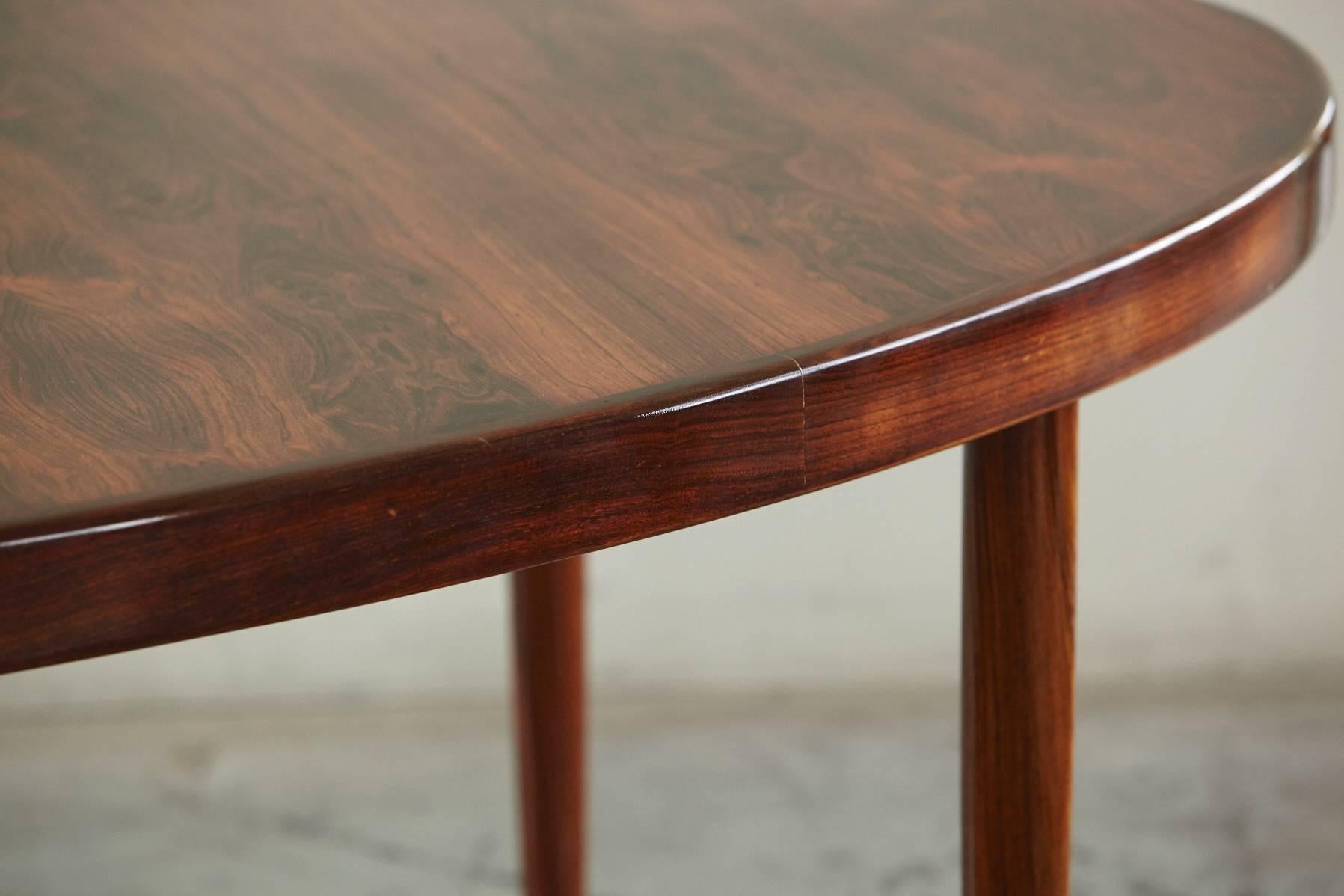Rosewood Oval Extension Dining Table by Johannes Andersen 2