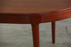 Teak Oval Extension Dining Table by Arne Hovmand-Olsen for Mogens Kold