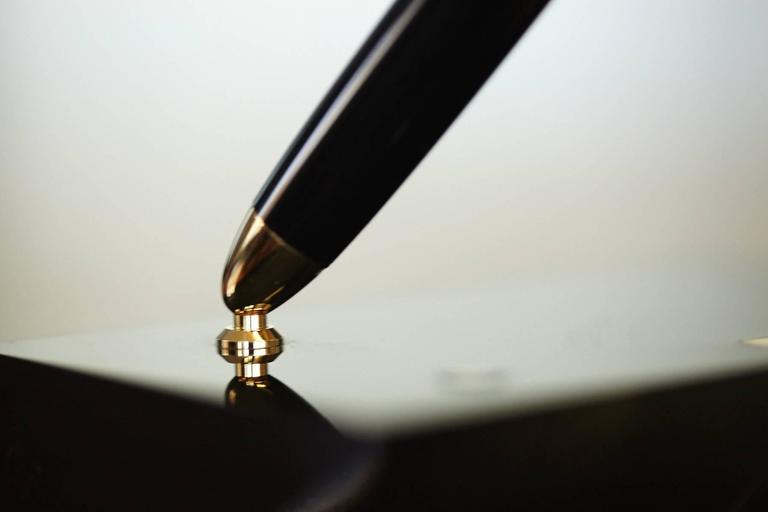 Montblanc Writing Set, Fountain Pen Holder and Crystal Inkwell