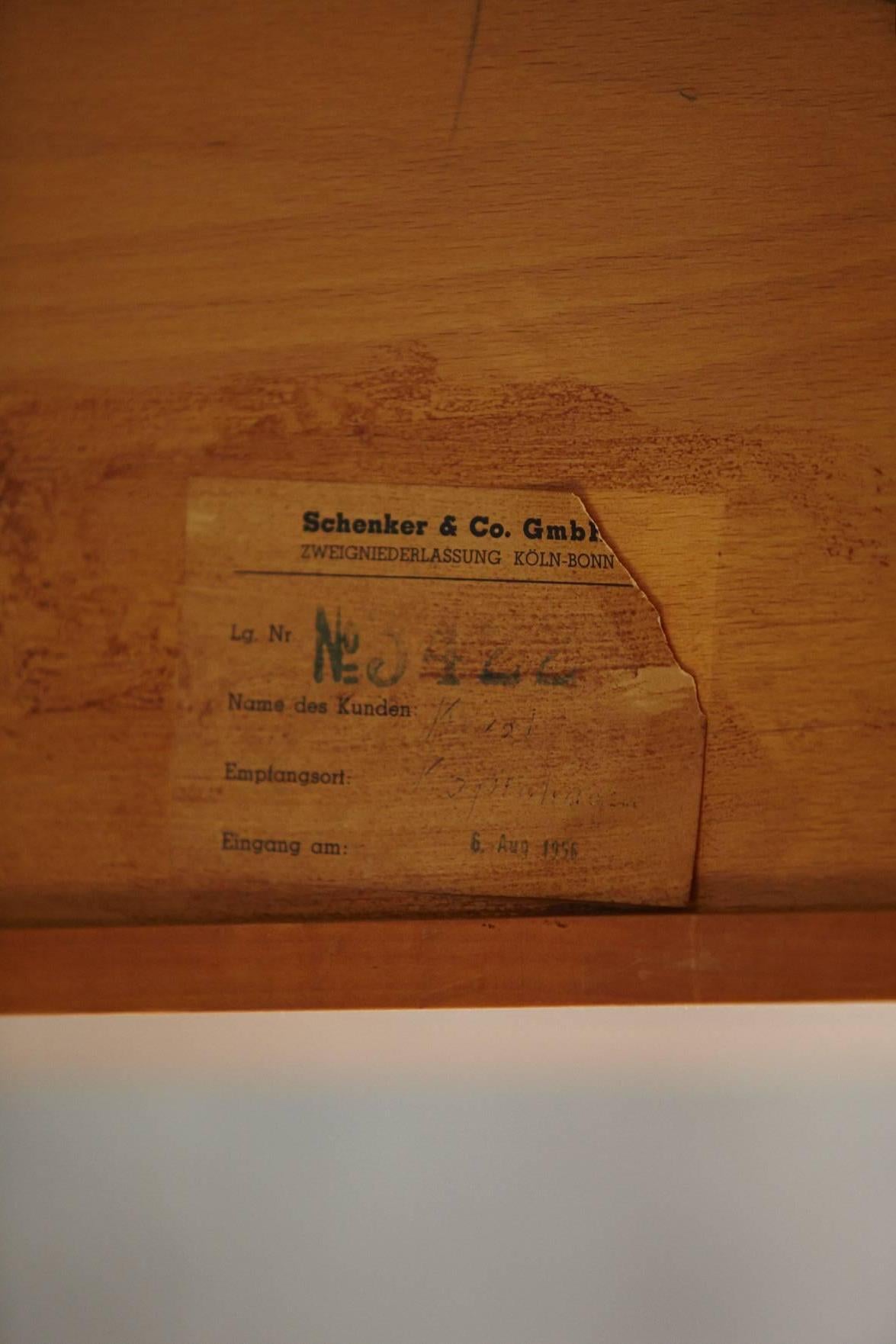 Rare Maple Dresser by Rudolf Frank for Erwin Behr Möbel Germany, 1956 3