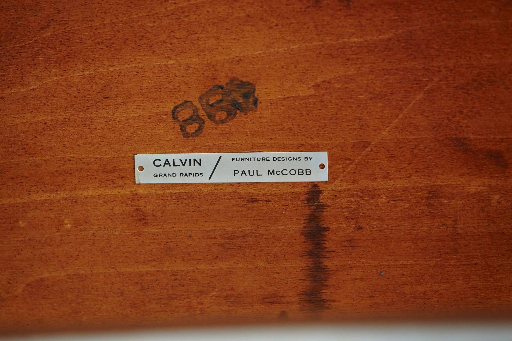 Paul McCobb Walnut and Aluminum Coffee Table for Calvin Furniture 4