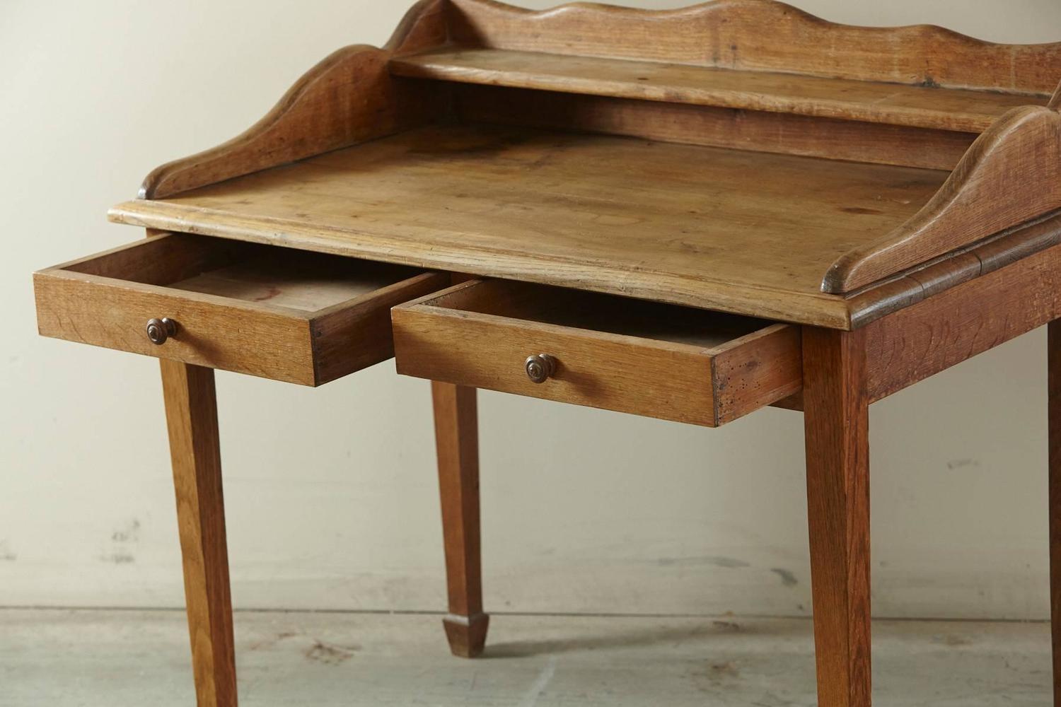 19th Century French Country Style Pine Desk/Writing Table with Top