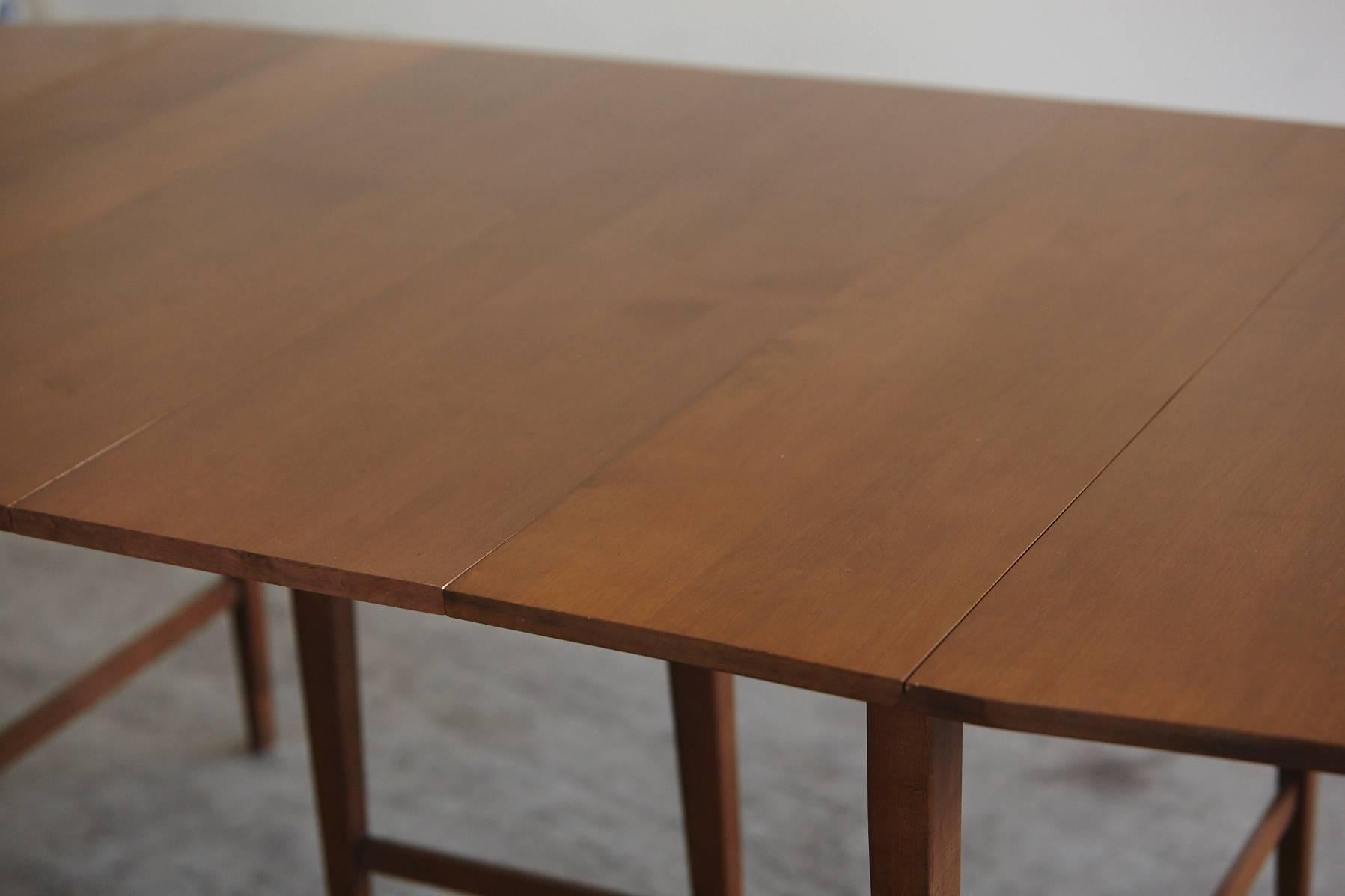 Extendable Drop-Leaf Maple Dining Table by Paul McCobb for Planner Group 1