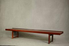 Minimalist Rosewood Bench 'Korbo' by Torbjørn Afdal for Mellemstrands / Bruksbo