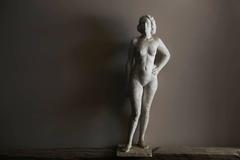 Large Raw Plaster Sculpture Nude Study