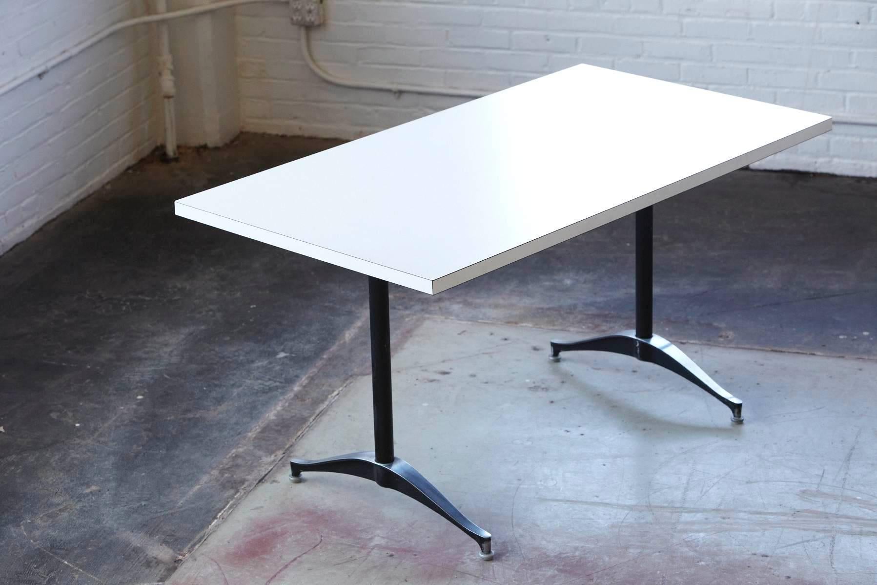 American White Rectangular Dining or Work Table by Eames for Herman Miller