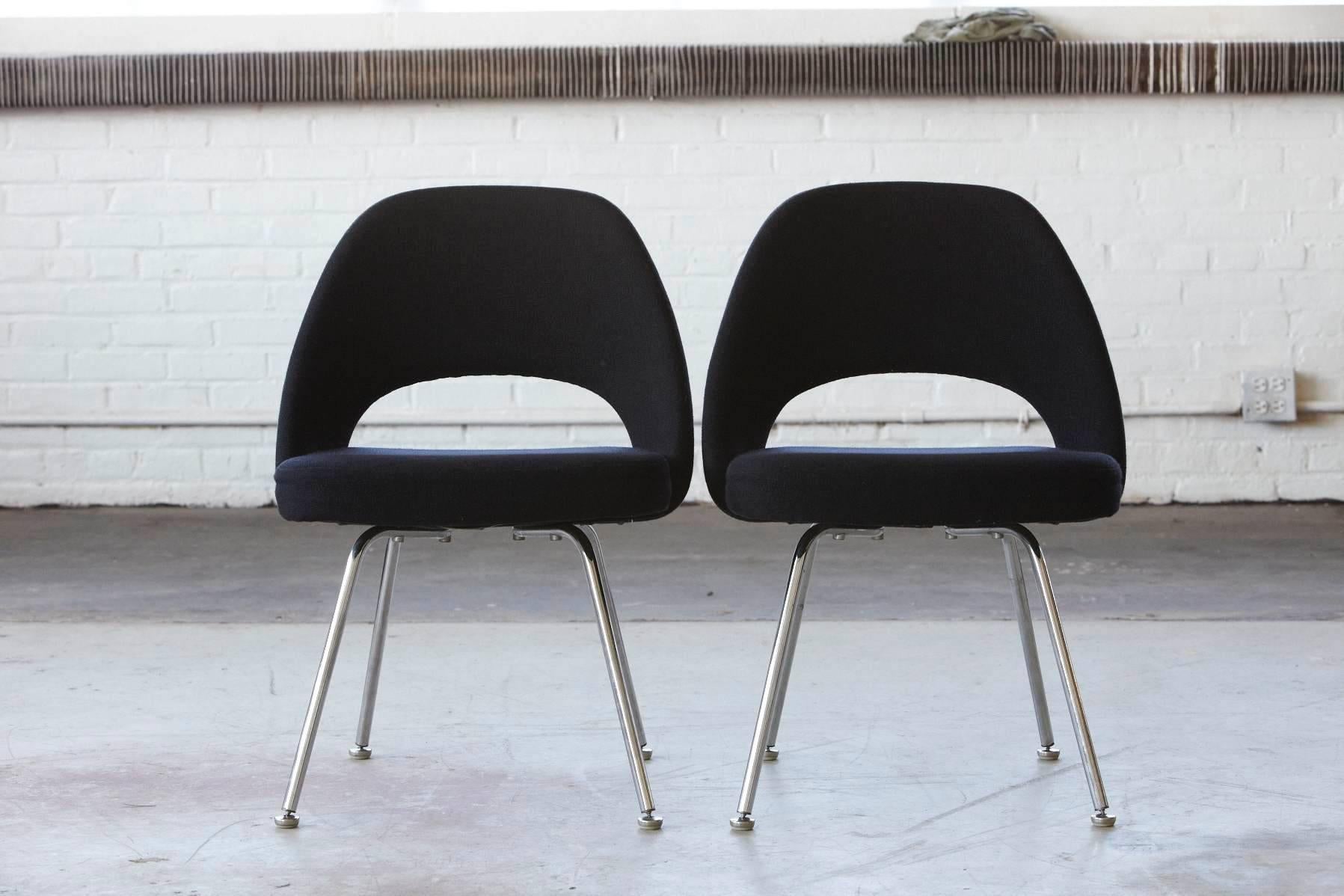 Set of Six Black Eero Saarinen Series 71 Chairs for Knoll International In Good Condition In Pau, FR