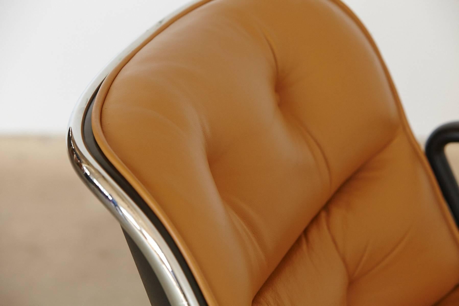 Late 20th Century Original Charles Pollock Executive Chair Upholstered in Edelman Leather
