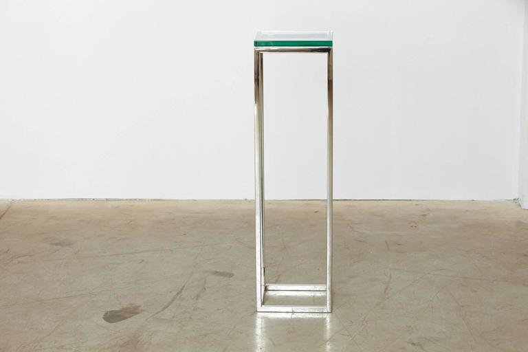 Tall Square Polished Chrome Pedestal by Milo Baughman at 1stDibs tall