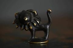 Walter Bosse Brass Lion Figurine by Hertha Baller