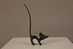 Walter Bosse Brass Cat Figurine Pretzel Holder or Ring Holder by Hertha Baller