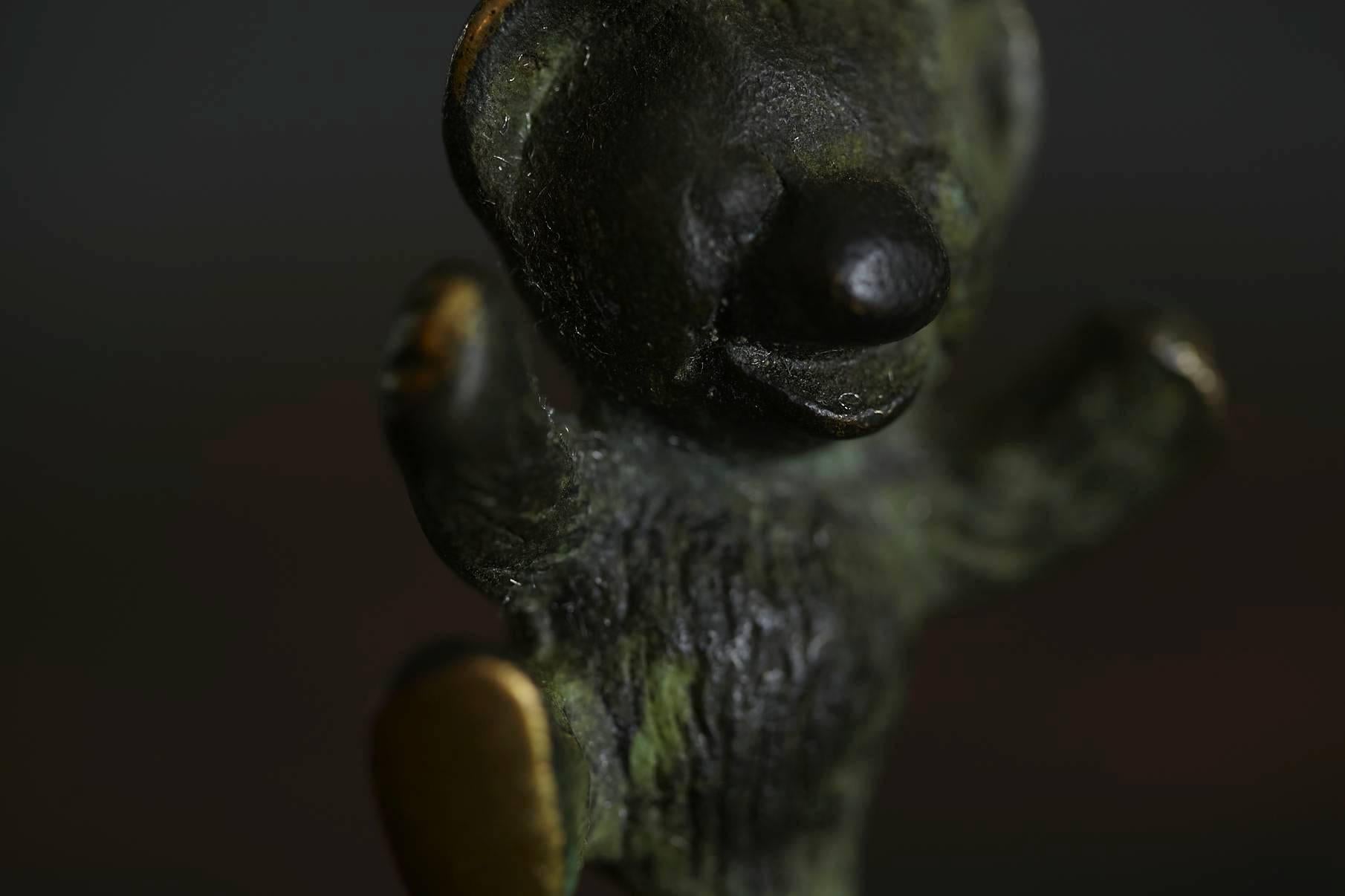 German Brass Berlin Bear Figurine in the Style of Walter Bosse