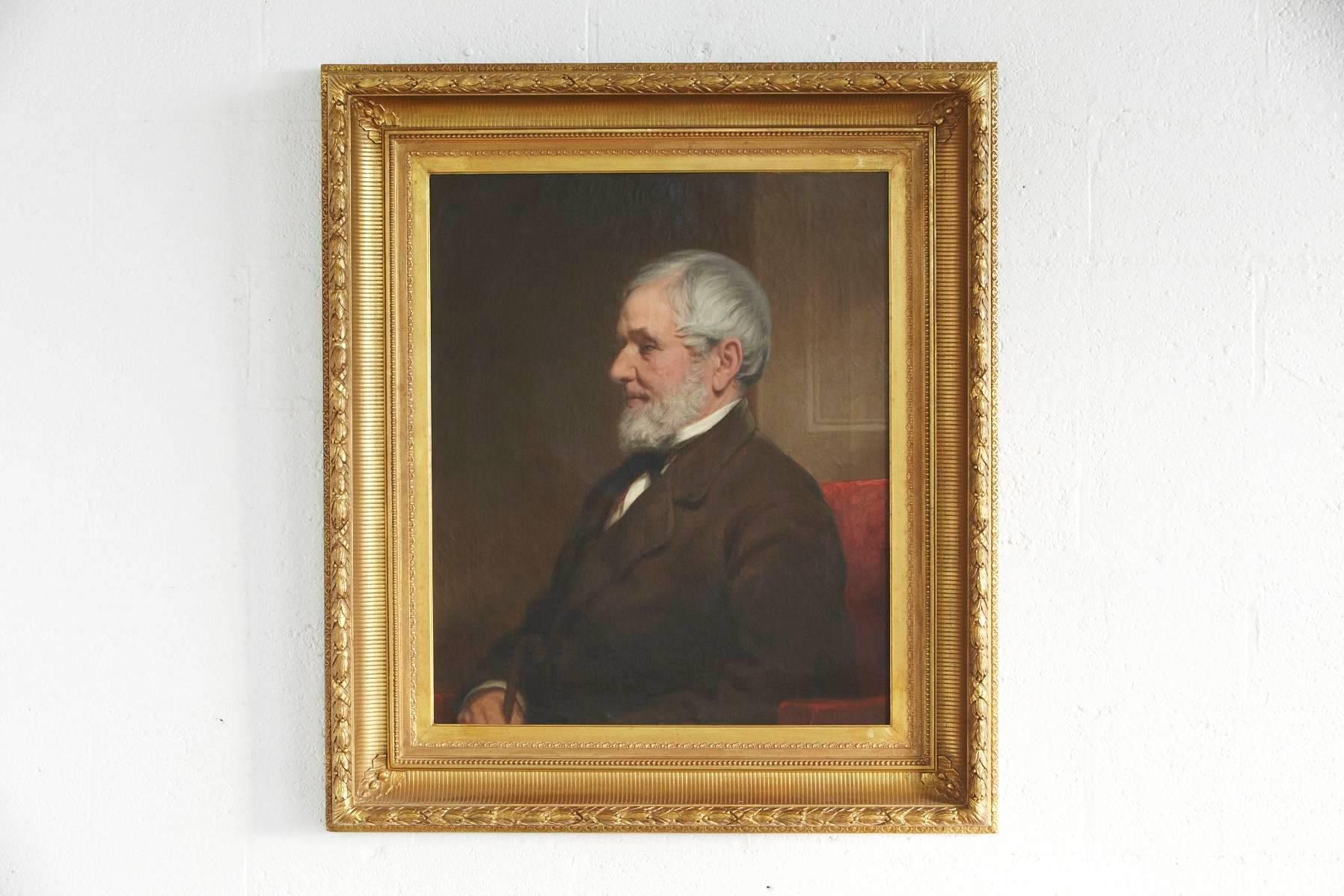 Oil on canvas, self portrait of Robert Walter Weir.
The frame has been restored, one small professional repair in the canvas.
Dimensions with Frame H 41 x W 36.5 x D 4. Painting H 32 x W 25

June 18 1803 in New Rochelle, NY - May 1 1889, New York