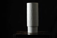 Calendric White Porcelains Vase with a Graphic Pattern by Bavaria