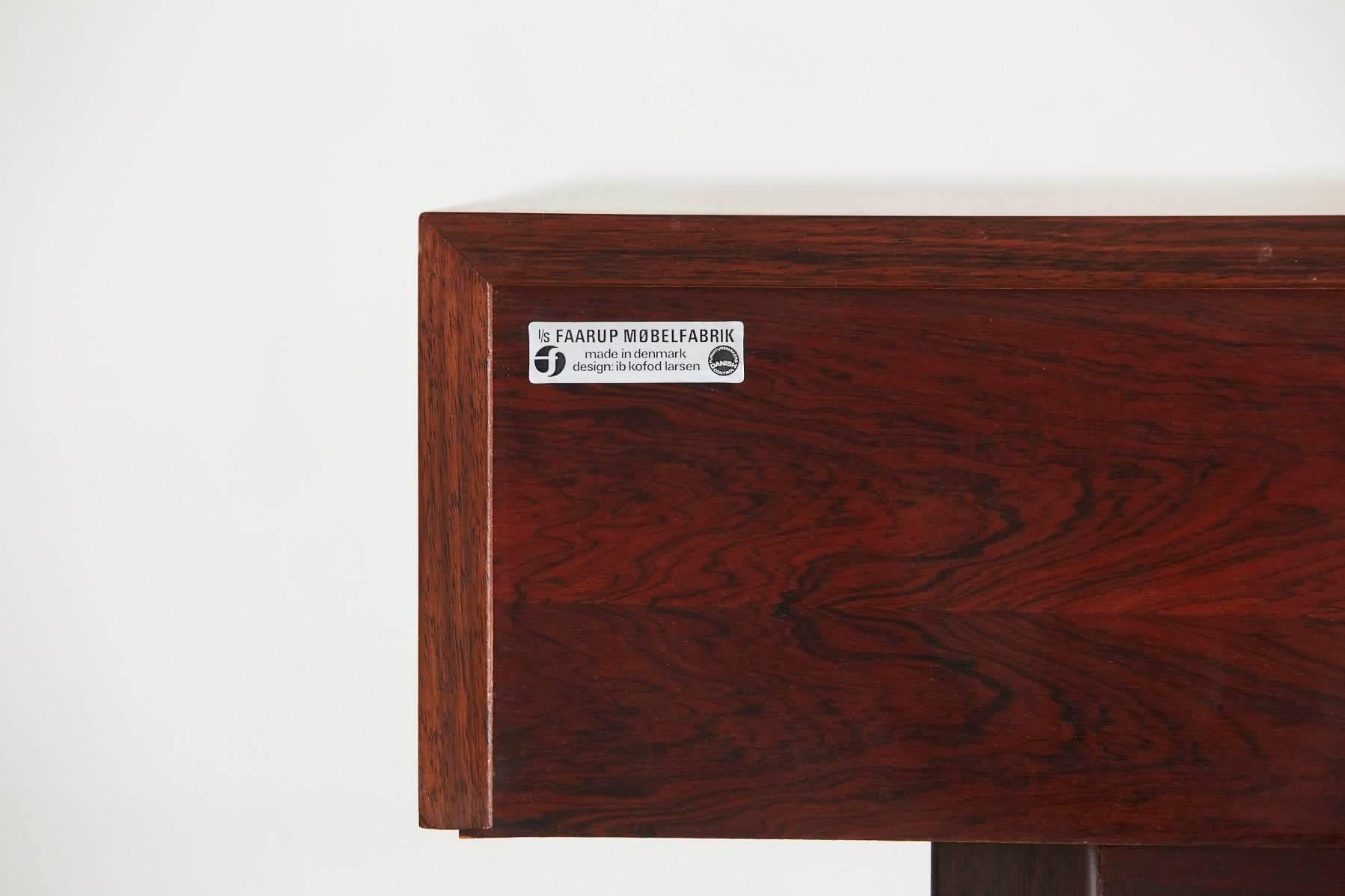 Rosewood Console Table or Server by Ib Kofod Larsen In Excellent Condition In Pau, FR